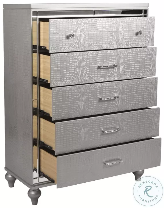 valentino silver dresser New Classic Furniture Valentino BA9698S-050 Dresser