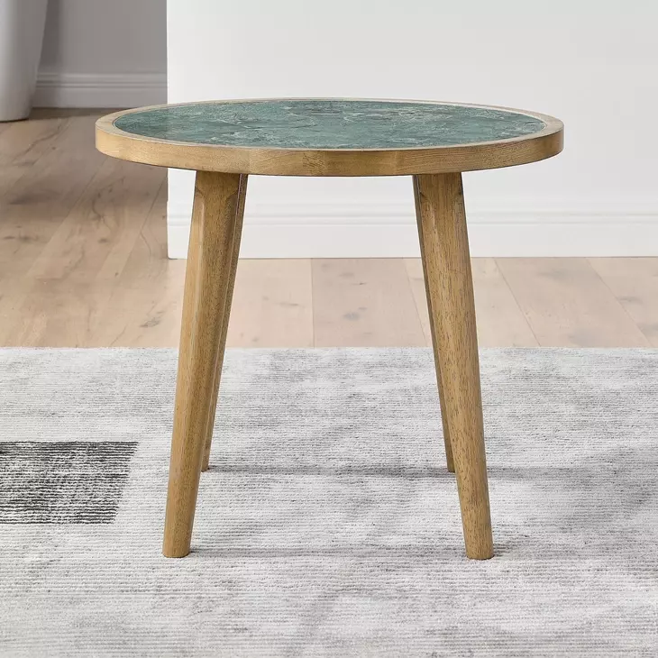 Novato Light Brown Round End Table
