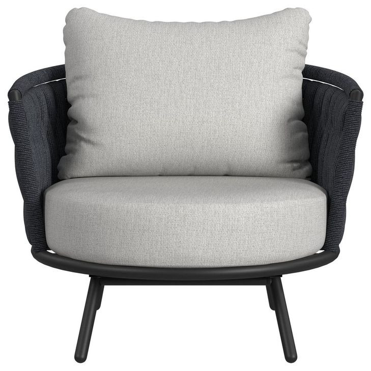 Java Gray Upholstered Outdoor Accent Chair Set of 2