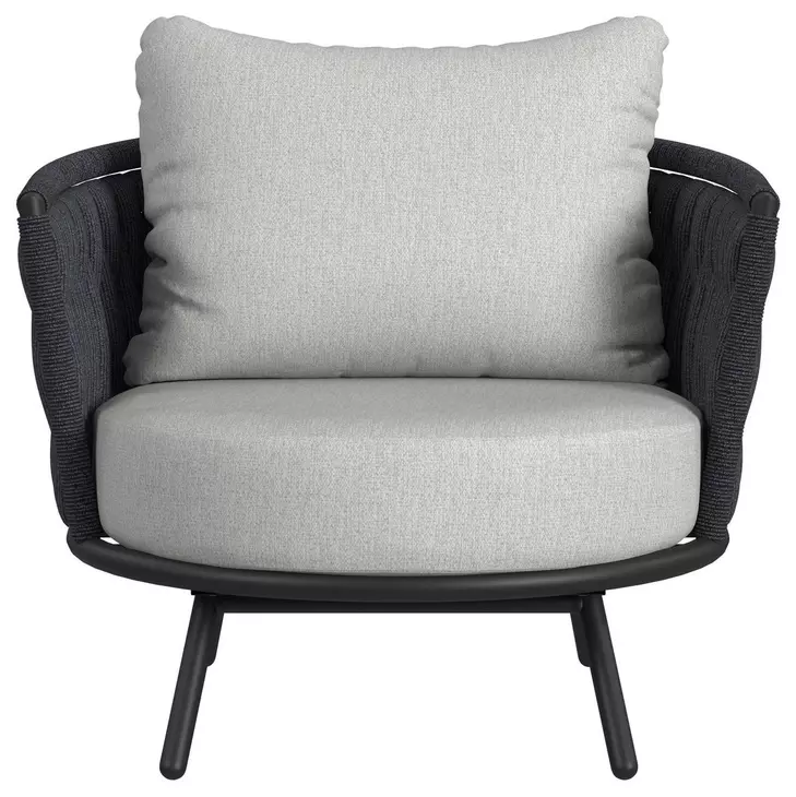 Java Gray Upholstered Outdoor Accent Chair Set of 2