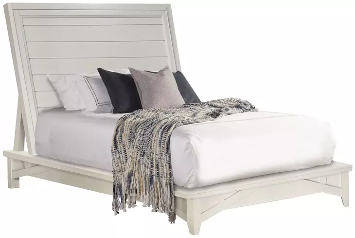 Americana Modern Cotton King Upholstered Panel Bed