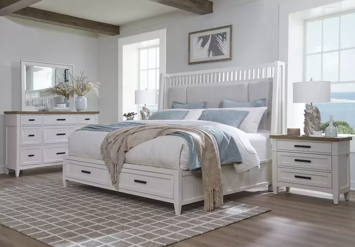 Americana Modern Cotton 3 Drawer Nightstand