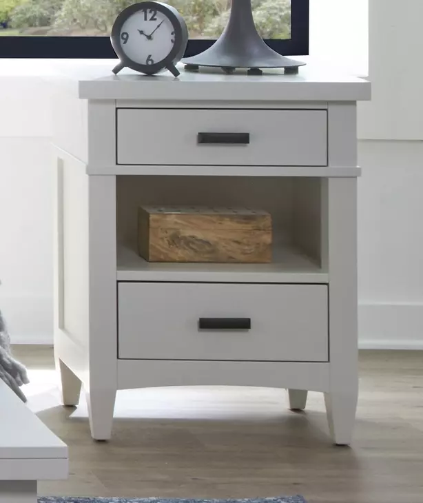 Americana Modern Cotton 2 Drawer Nightstand