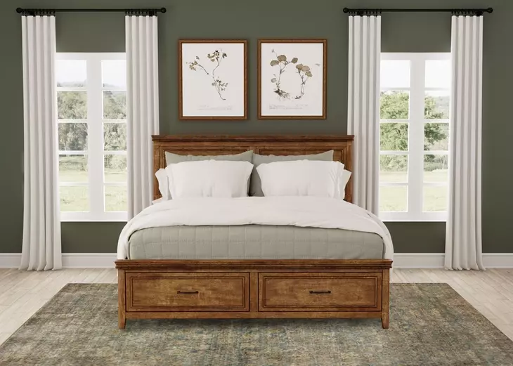 Bandalier Russet King Storage Panel Bed