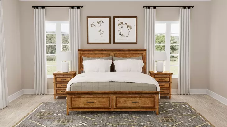 Bandalier Russet King Storage Panel Bed