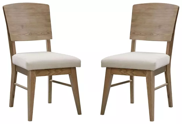 Barbosa Dark Caramel Upholstered Panel Back Side Chair Set of 2