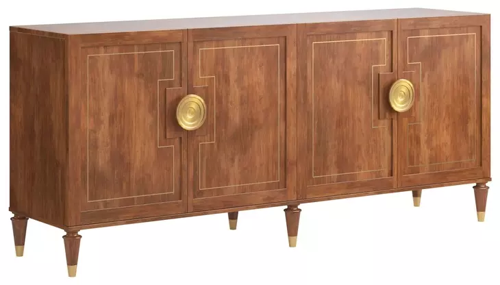 Boulevard Brown 4 Door Credenza