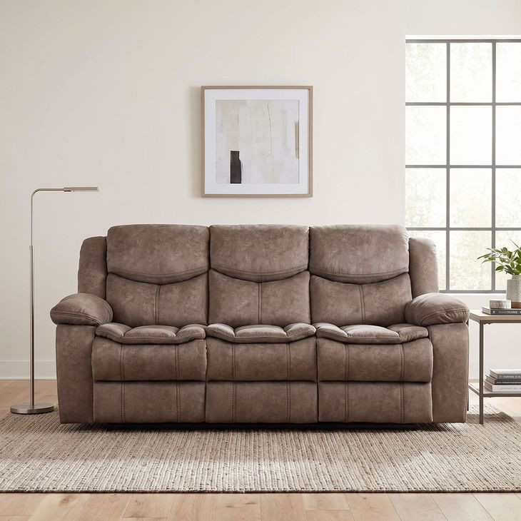 Bastrop Brown Double Reclining Sofa