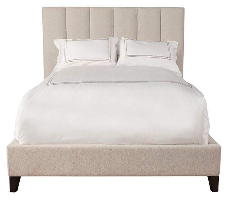 Avery Dune Natural Performance Fabric King Upholstered Panel Bed