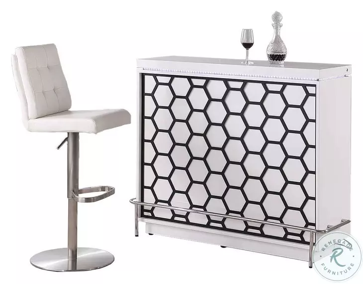 Baxter Gloss White Honeycomb Home Bar
