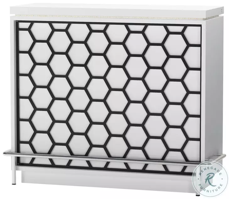 Baxter Gloss White Honeycomb Home Bar