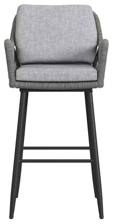 Orlando Gray Upholstered Outdoor Bar Stool Set of 2