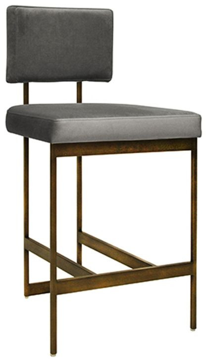 Baylor Bronze and Gray Counter Height Stool