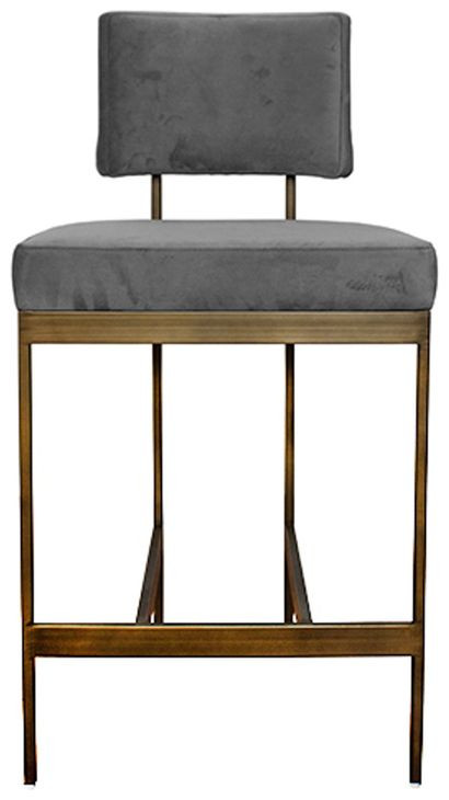 Baylor Bronze and Gray Counter Height Stool