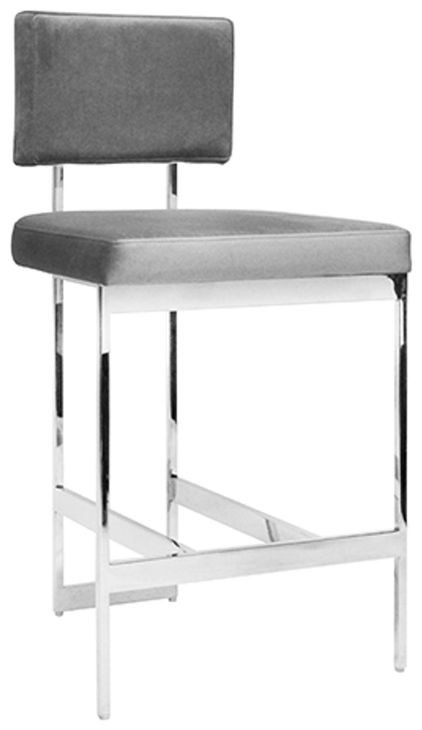 Baylor Nickel and Gray Counter Height Stool