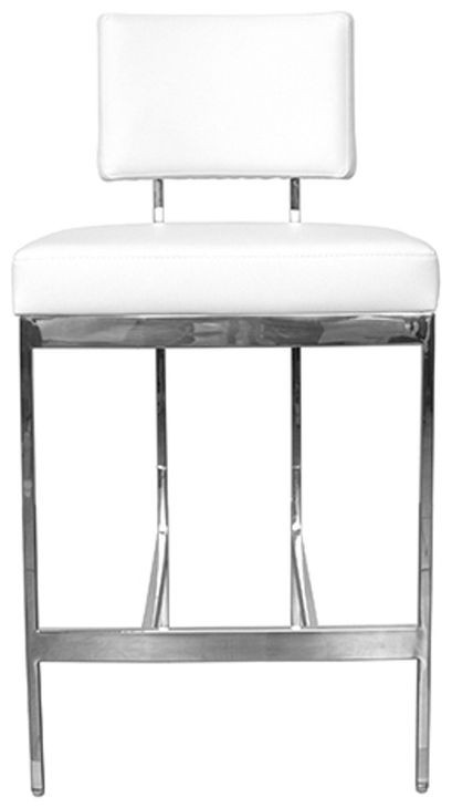 Baylor Nickel and White Counter Height Stool