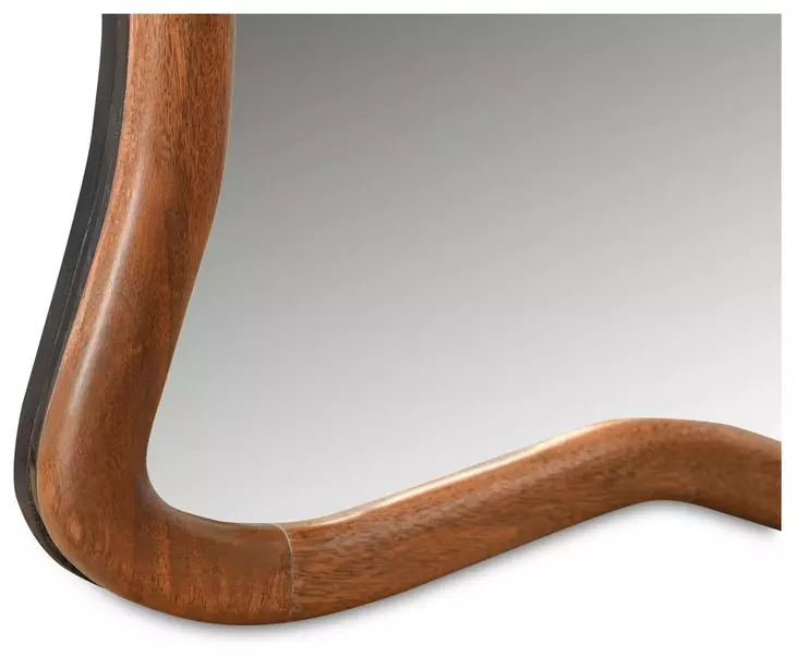 Leni Brown Rectangular Wall Mirror