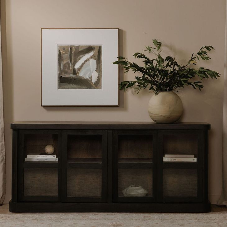 Mona Black 4 Door Sideboard
