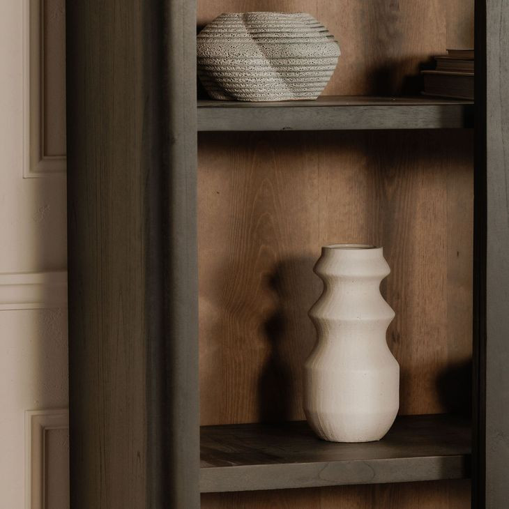 Mona Black 2 Glass Door Tall Cabinet