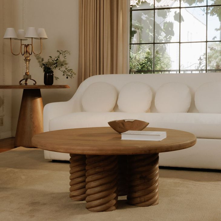 Treccia Oak Round Coffee Table