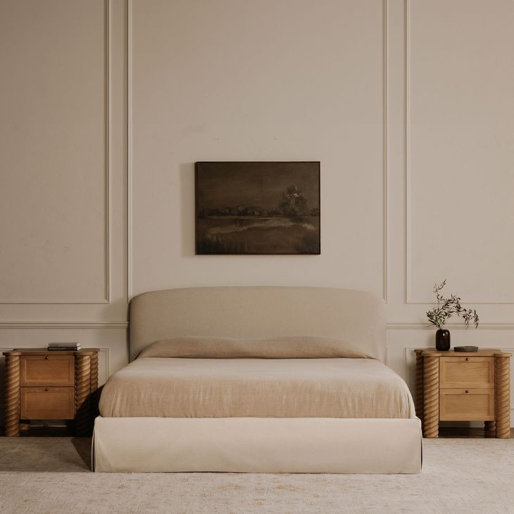Treccia Oak 2 Drawer Nightstand
