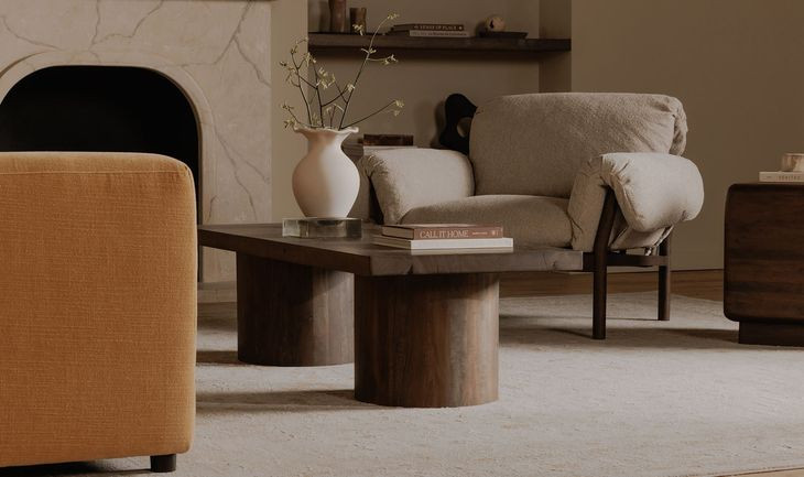 Hadley Warm Brown Rectangular Coffee Table
