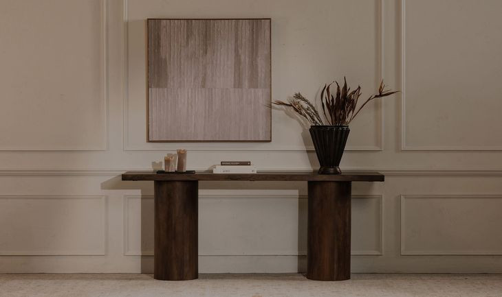 Hadley Warm Brown Rectangular Console Table