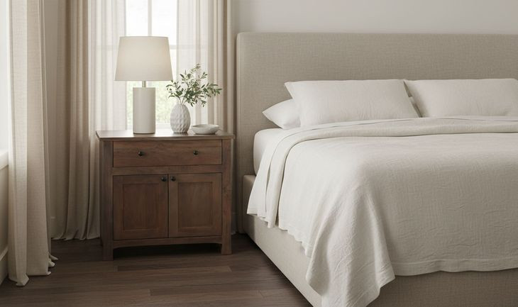 Gene Dark Brown 1 Drawer Nightstand