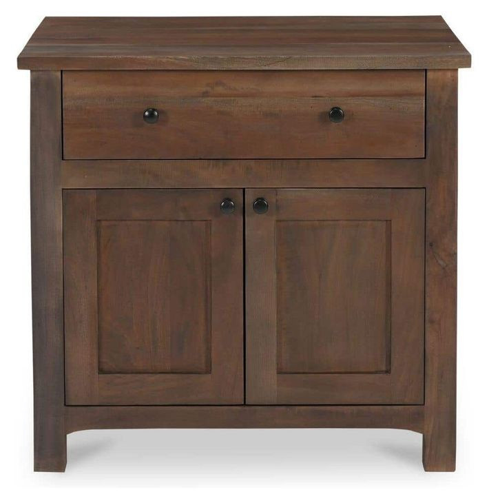 Gene Dark Brown 1 Drawer Nightstand