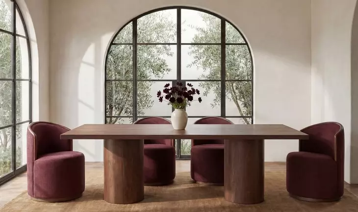 Hadley Warm Brown Dining Room Set