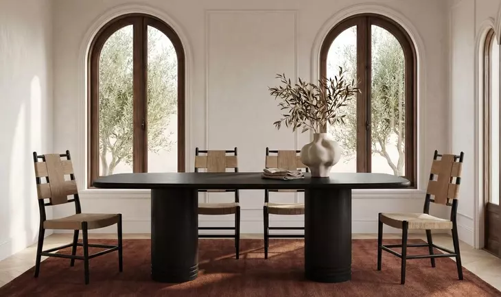 Daphne Black 96" Rectangular Dining Table