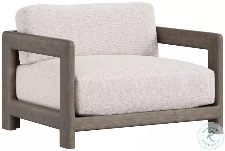 Montaigne Cream Performance Fabric Outdoor Chair And A Half