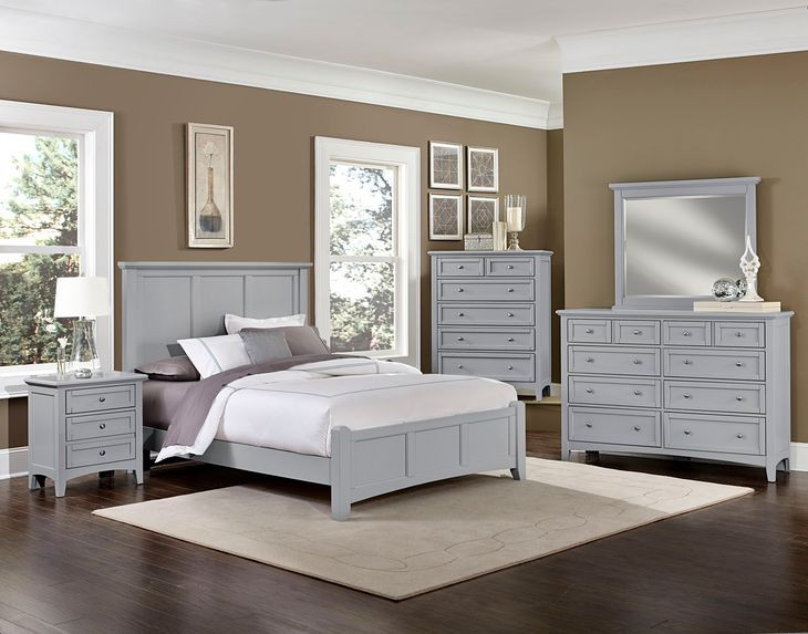 Bonanza Gray Mansion Panel Bedroom Set