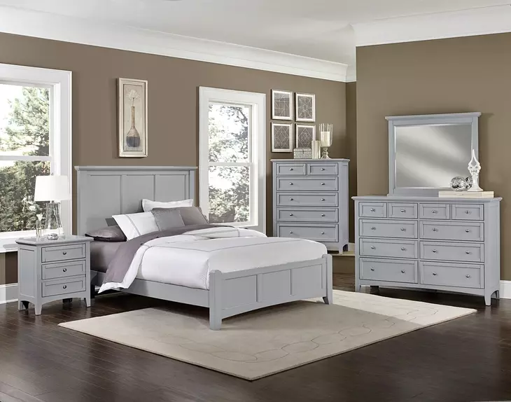 Bonanza Gray Mansion Panel Bedroom Set