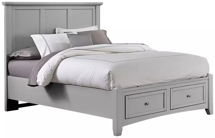 Bonanza Gray Queen Mansion Storage Panel Bed