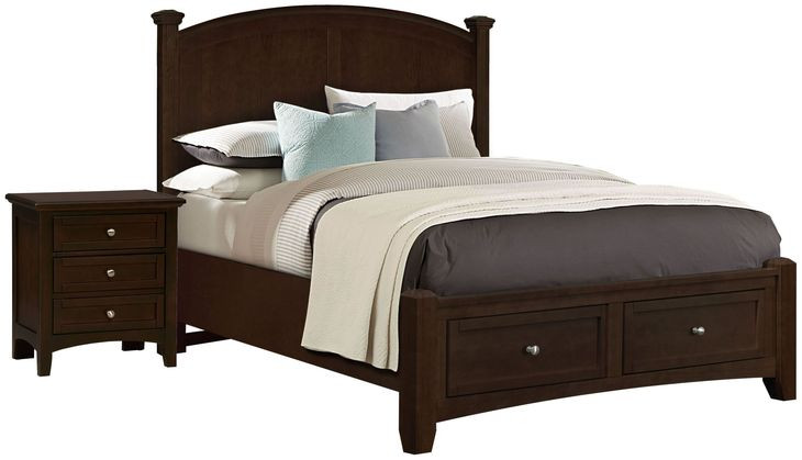 Bonanza Merlot Storage Poster Bedroom Set