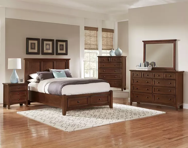 Bonanza Cherry Mansion Storage Panel Bedroom Set
