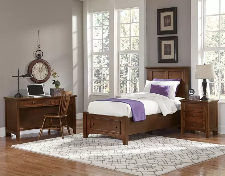 Bonanza Cherry Kids Mansion Storage Panel Bedroom Set