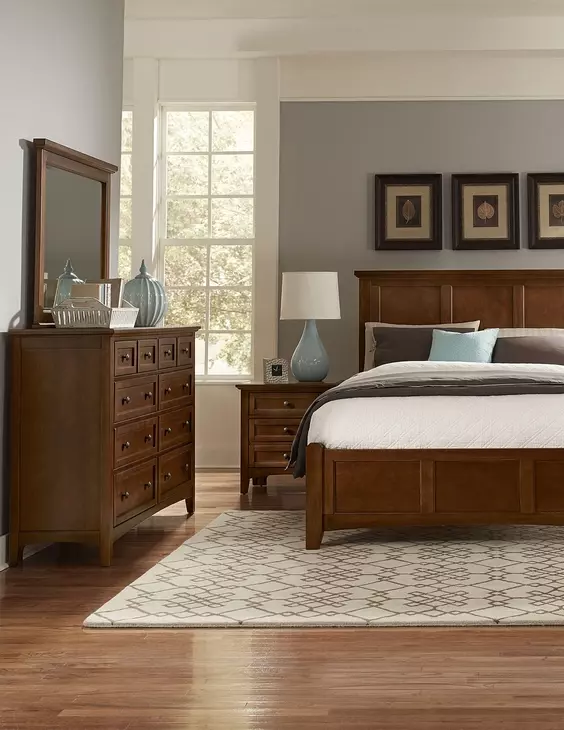 Bonanza Cherry Mansion Panel Bedroom Set