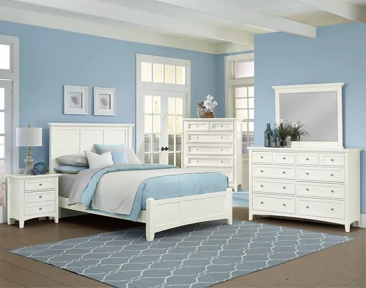 Bonanza White King Mansion Panel Bed