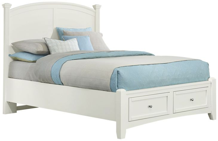Bonanza White King Storage Poster Bed
