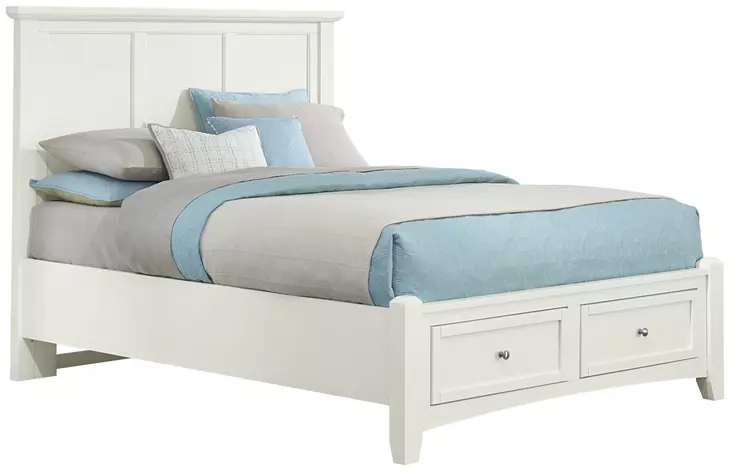 Bonanza White King Mansion Storage Panel Bed