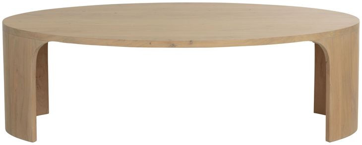 Tomaso Light Wash Oval Coffee Table From Artisans Nook | Coleman Furniture