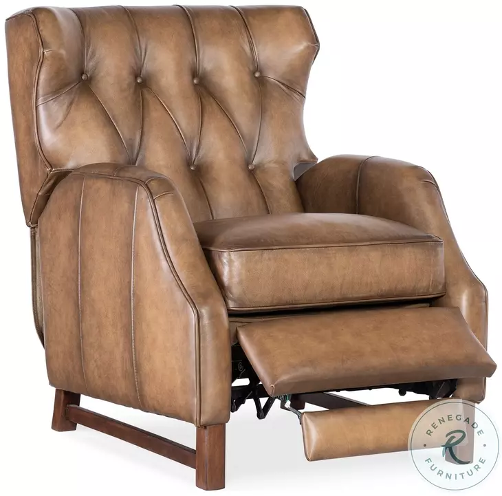 Rockwell Light Brown Leather Recliner
