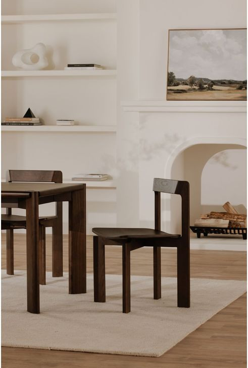 Daifuku Brown Dining Chair Set of 2