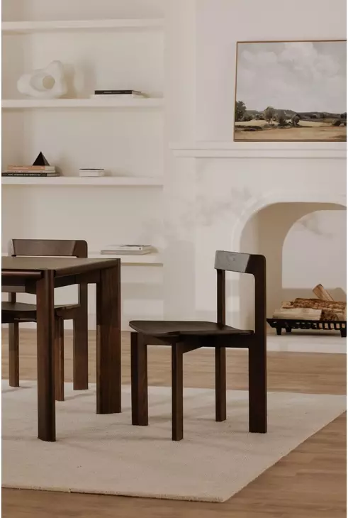 Daifuku Brown Dining Chair Set of 2