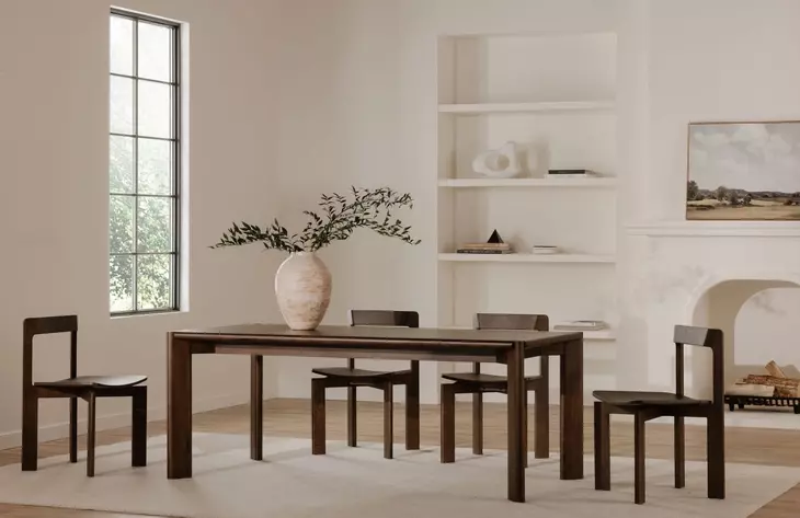 Daifuku Walnut Stained Ash Rectangular Dining Room Set From Moe