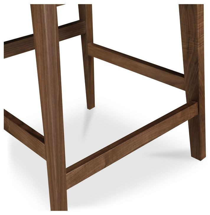 Deco White Upholstered Counter Height Stool