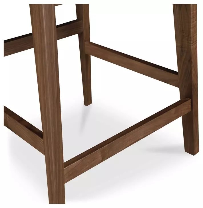 Deco White Upholstered Counter Height Stool