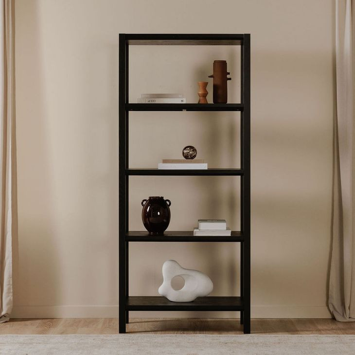 Nolan Black Bookcase